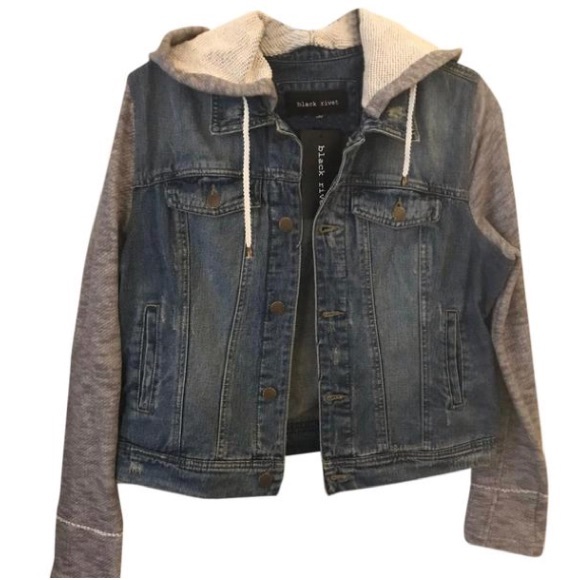 black rivet denim jacket